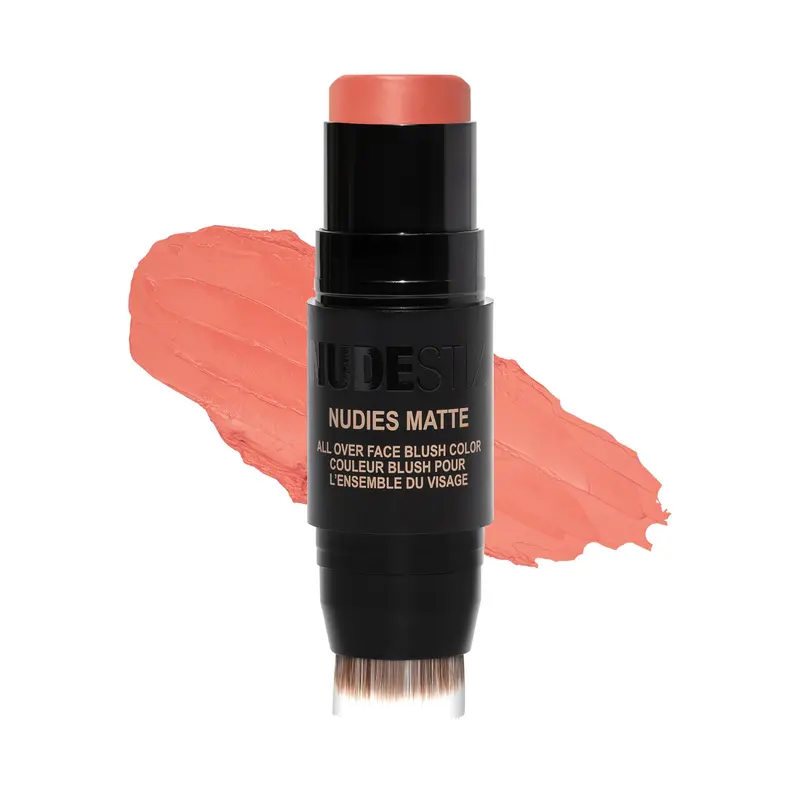 Nudestix Nudies Blush Stick – Fard crème 3-en-1 pour joues, yeux et lèvres | Teinte pêche naturelle | Finition matte douce