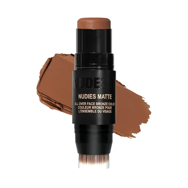 Nudestix Nudies Bronze Stick – Bronzer crème 3-en-1 mat pour visage, yeux et lèvres | Contour naturel et glow soleil | Vegan et longue tenue