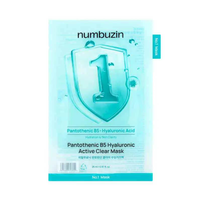 numbuzin No.1 Pantothénique B5 Masque Clair Actif Hyaluronique 26 ml x 10
