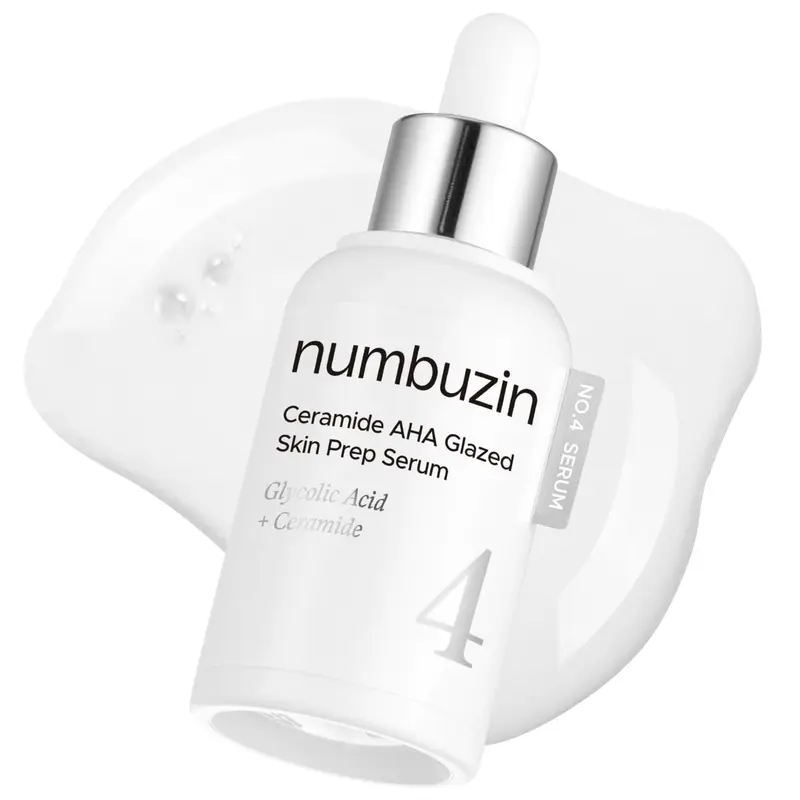 numbuzin No.4 – Pré-sérum Céramide AHA/PHA pour texture lisse et éclat peau de verre, 30 ml