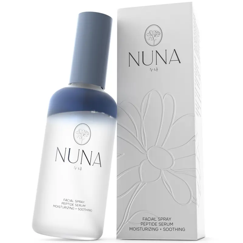 NUNA Sérum Visage en Brume Ultra Hydratant – Peptides, Niacinamide et Hyaluronique, Brume Coréenne Légère, 100 ml