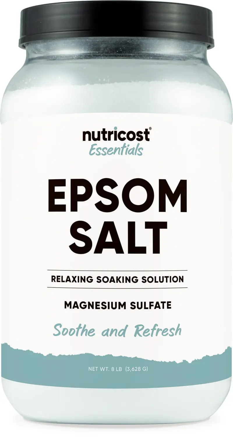 Nutricost Essentials Sel d’Epsom Pur 8 Livres – Solution de Bain Relaxante