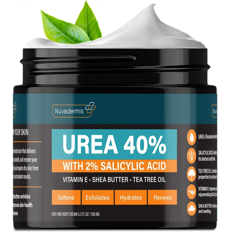 NUVADERMIS Crème Urée 40% — Hydratation Intense du Corps et Zones Très Sèches – 5,3 oz