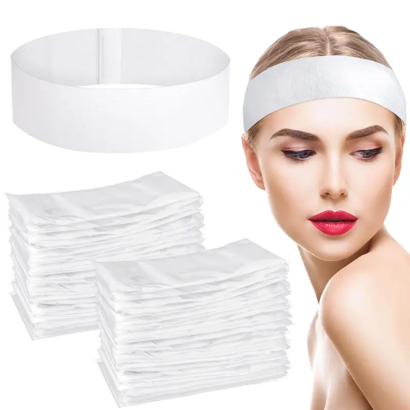 obeoby – Bandeau jetable pour cheveux et visage (150 pièces) – Spa, Maquillage, Voyage