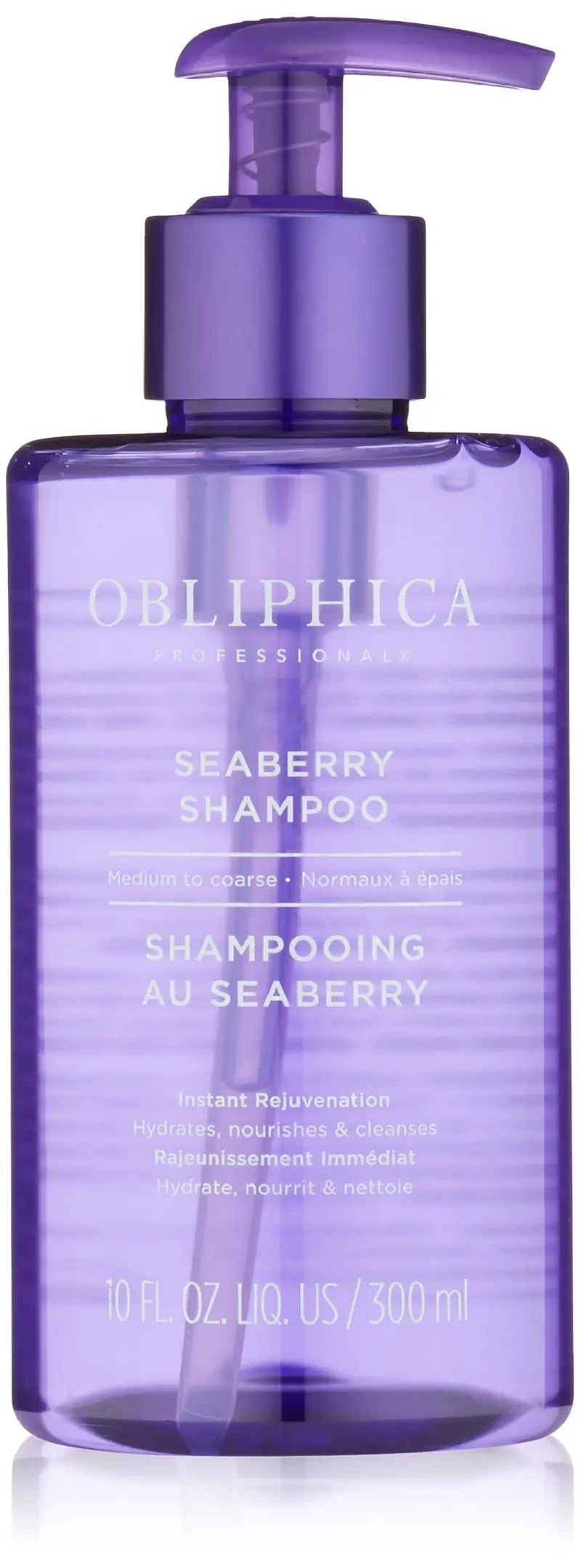 Obliphica Professional Shampoing Seaberry pour Cheveux Moyens à Grossiers – Anti-Frisottis, Nourrissant, Réparateur