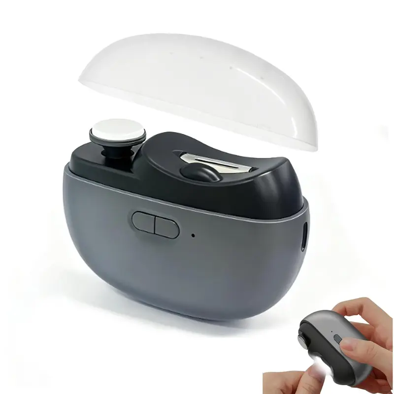 ocpcrn Easyclip – Coupe-ongles électrique 3 en 1 avec lumière LED, précision et sécurité