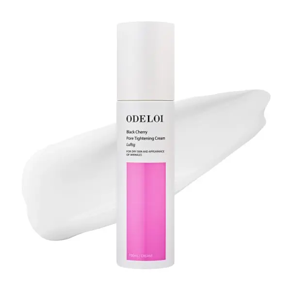 ODELOI Luftig Crème Réductrice de Pores à la Cerise Noire – AHA, Collagène, 100 ml