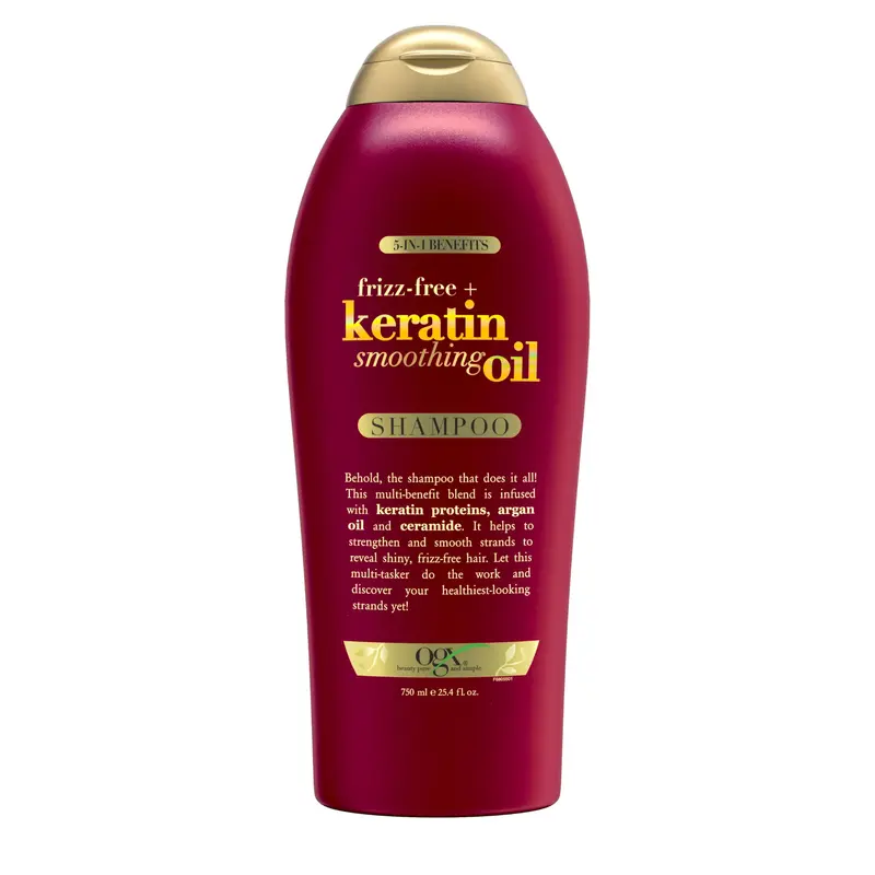 OGX Shampoing Anti-Frisottis à l’Huile et Kératine – 750 ml