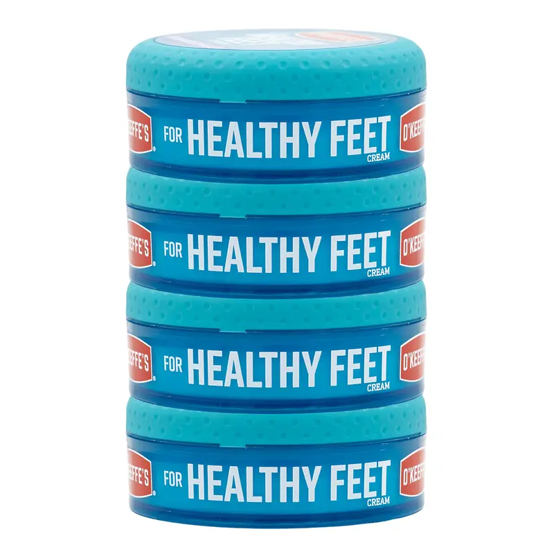 O'Keeffe's pour pieds sains – Crème concentrée pour pieds très secs et craqués – Lot de 4 pots de 90 g