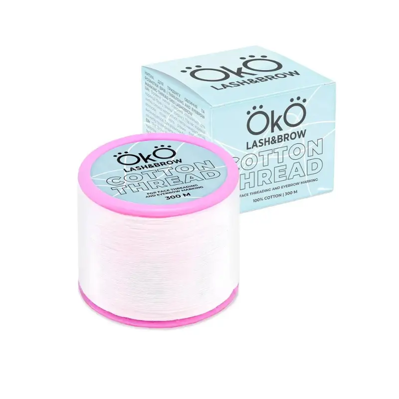 OKO Lash & Brow – Fil de Coton Épilation au Fil Sourcils & Visage 300m