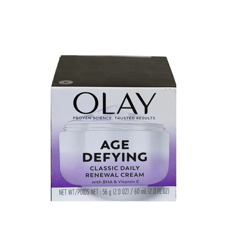 Olay Crème Quotidienne Anti-Âge - Renouvellement de la Peau, Lot de 2 x 60 ml