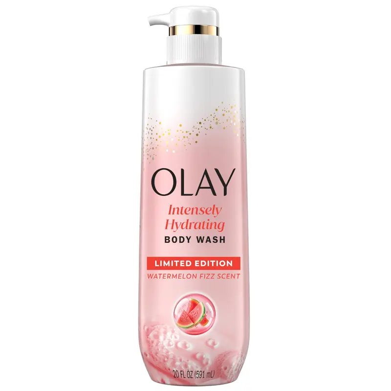 Olay Douche-Corps Hydratant Intensif – Sérum Hyaluronné Pro, Senteur Pastèque Été Pétillant, Tous Types de Peau, 20 fl oz