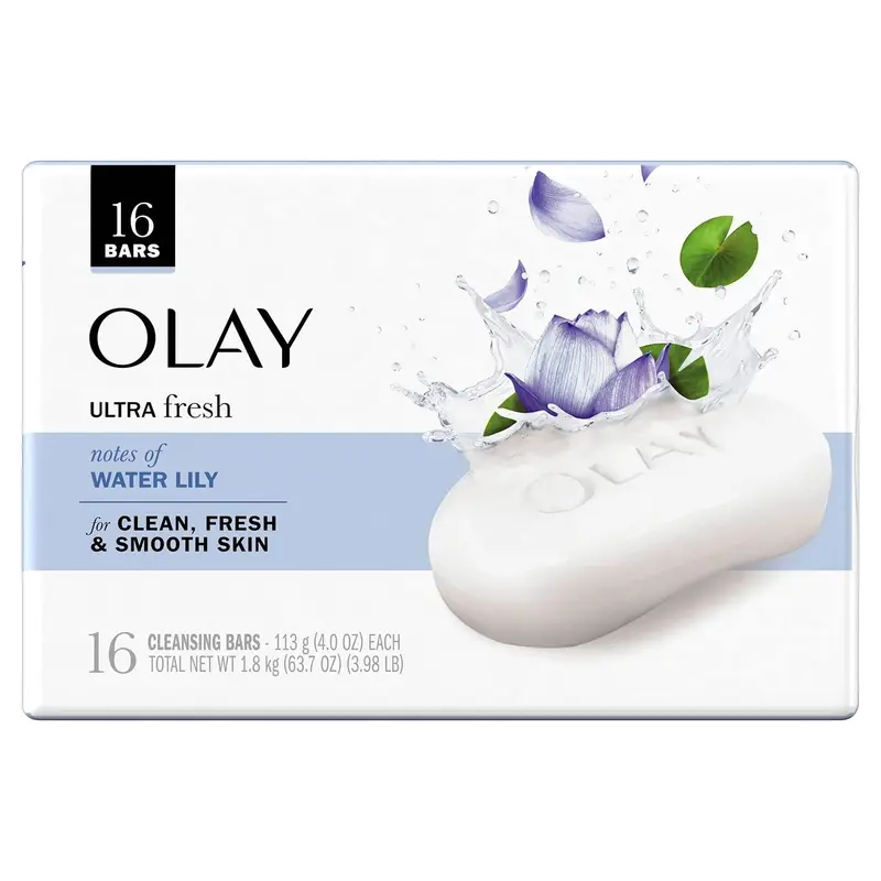 Olay Savon en Barre Ultra Frais – Lys d'Eau, Lot de 16, 4 oz (113 g)