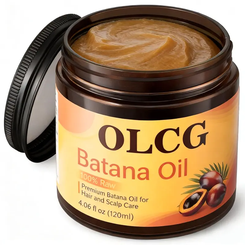 OLCG Batana Pure – Pâte d’huile capillaire 100% naturelle pour épaissir et faire briller les cheveux (120 ml)