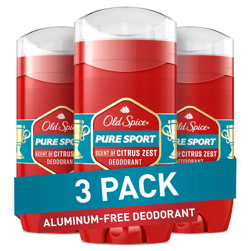 Old Spice Déodorant Homme Sans Aluminium – Protection 24/7, Fraîcheur Durable et Parfum Zeste d’Agrumes, Coffret 3 x 85 g
