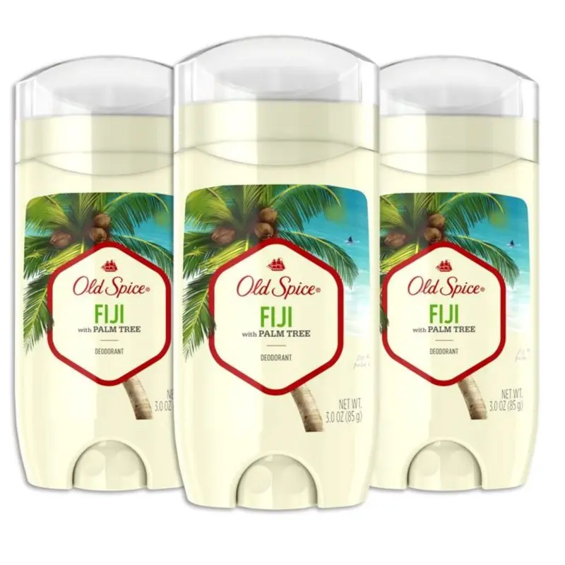 Old Spice Déodorant Sans Aluminium pour Homme Fiji — Senteur Palme et Parfum Tropical, Pack de 3 x 85 g