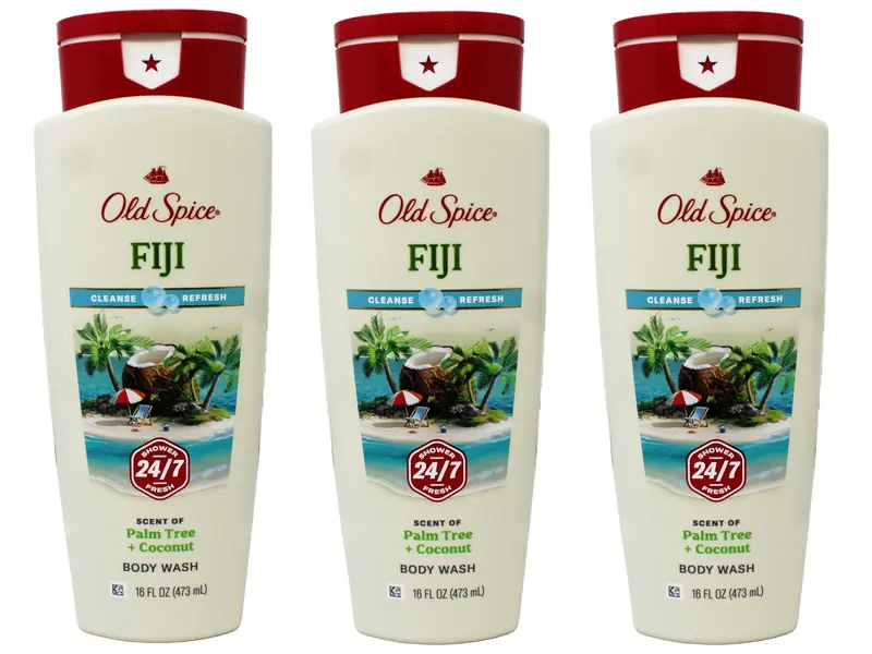 Old Spice Fresher Collection Fiji Gel Douche Homme – Lot de 3 × 473 ml