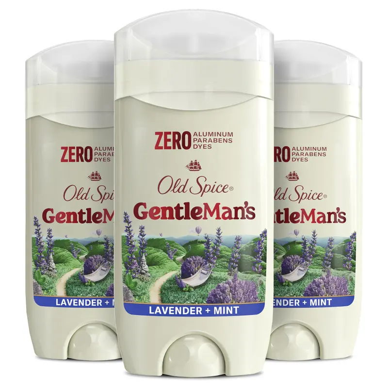 Old Spice GentleMan's Déodorant Sans Aluminium – Fraîcheur Lavande et Menthe, Lot de 3