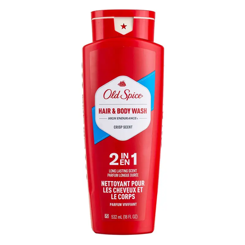 Old Spice Haute Endurance Gel Douche et Shampooing – Cheveux et Corps, Lot de 3 x 18 oz