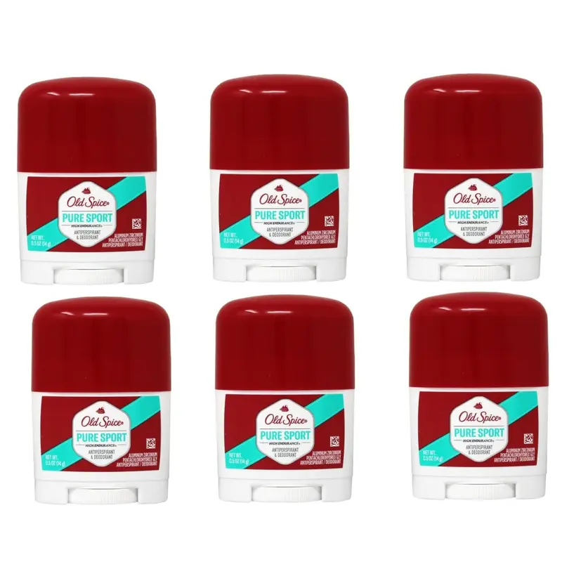 Old Spice High Endurance Déodorant Antiperspirant Pure Sport – Format Voyage 0,5 oz (Pack de 6)