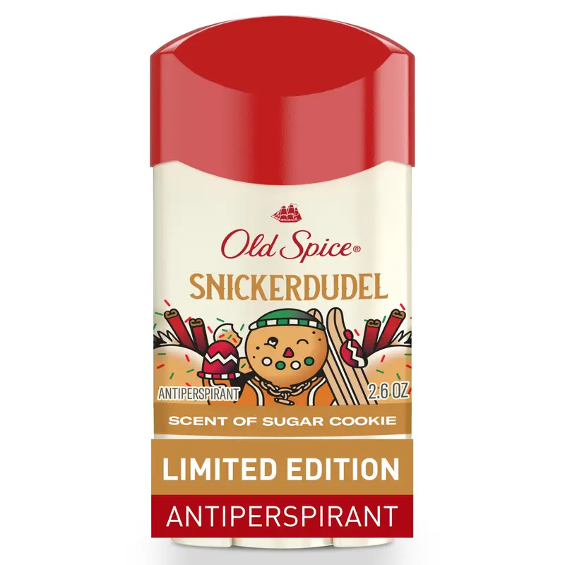 Old Spice Holidudes Édition Limitée – Antiperspirant & Déodorant pour Homme, Parfum Sugar Cookie Snickerdudel, 75 g, Fraîdeur 24/7