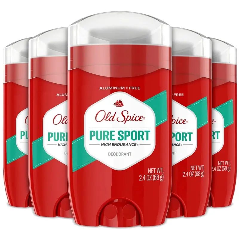 Old Spice Pure Sport Déodorant Bâton — Pack de 5, 68 g chacun