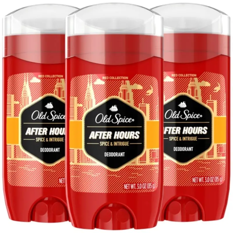 Old Spice Red Collection Après-Heures Déodorant Homme – Pack de 3, 85 g chacun