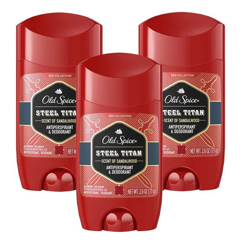 Old Spice Steel Titan Anti-Perspirant Déodorant 48h – Pack de 3