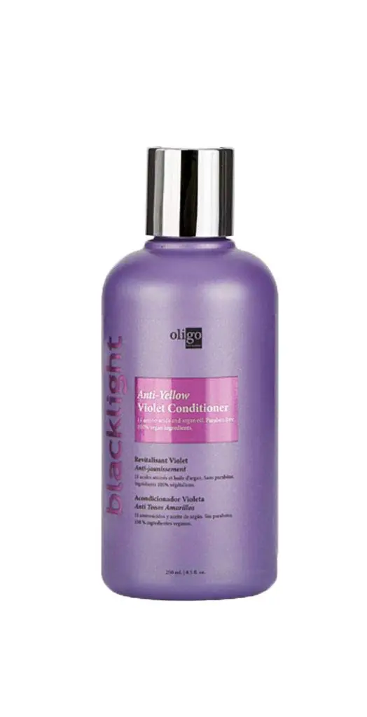 Oligo Professionnel - Après-shampooing Violet Blacklight pour blondes – Anti-jaunissement vegan, hydratant, huile d'argan - 250 ml