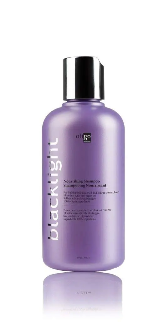 Oligo Professionnel Backlight Nourrissant Shampooing – Sans sulfates pour blondes – Végan – Cheveux colorés – Hydratation à l huile d argan – 250 ml