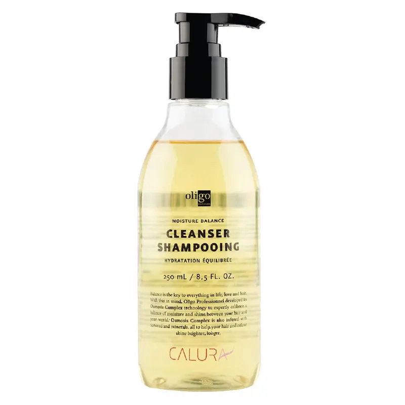 Oligo Professionnel – Calura Nettoyant Hydratant Balance – Shampoing sans sulfates, vegan, sans parabènes, color-safe, 250 ml