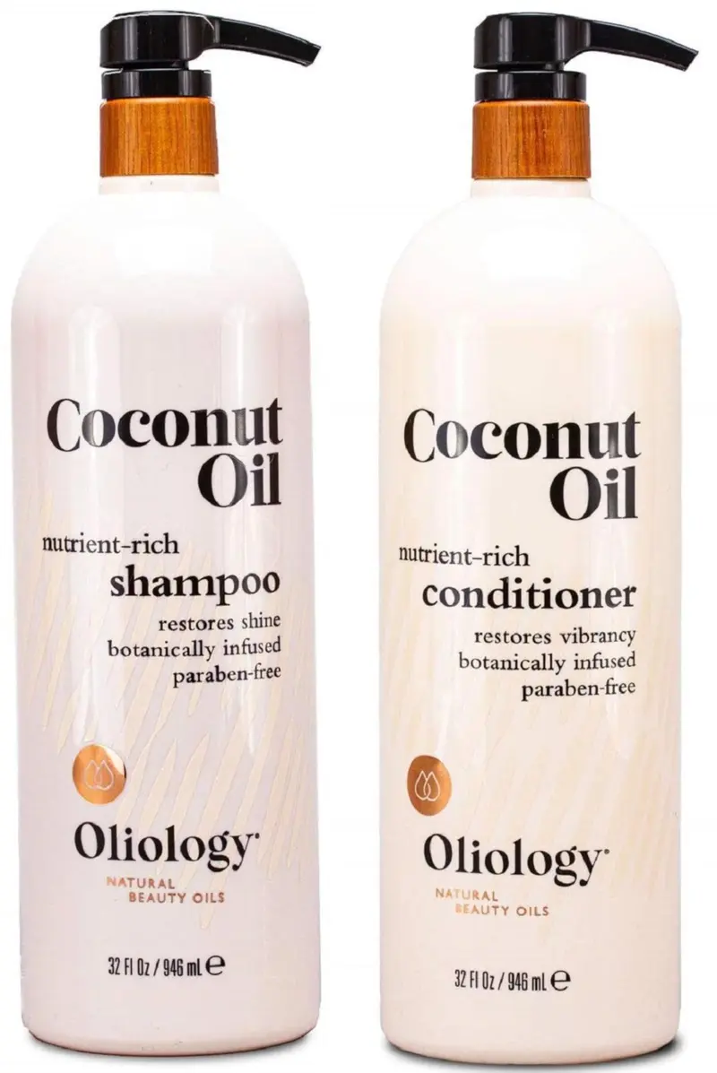 Oliology Coffret Shampooing et Après-shampooing Coco – Riche en nutriments, 32oz