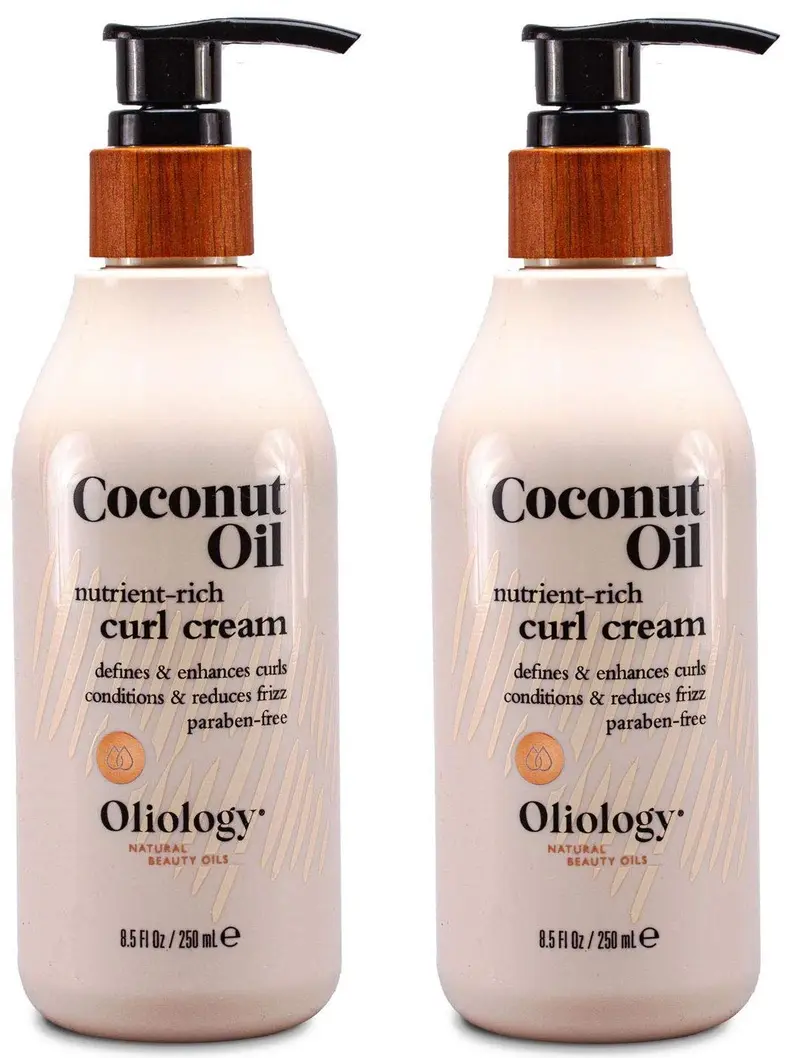 Oliology Crème Coco pour Boucles – Définition & Hydratation Botanique | Sans Cruauté | Fabriqué aux États‑Unis (2×8,5 onces)