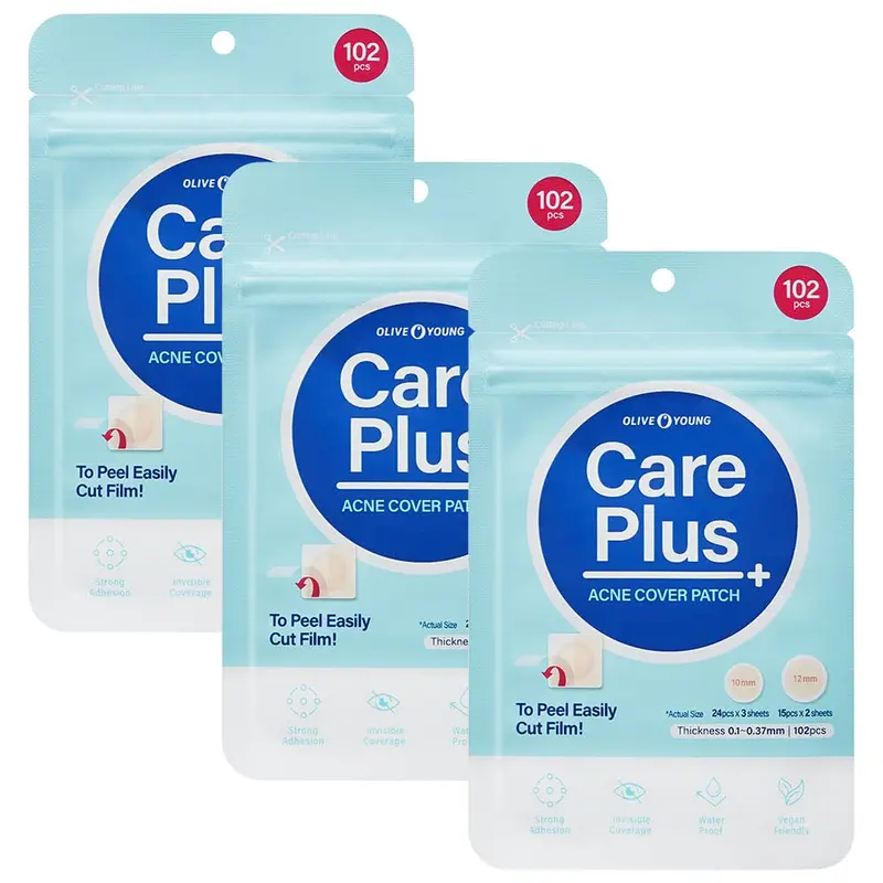 OLIVE YOUNG Care Plus Spot Patch | Pansement hydrocolloïde anti-imperfections – 306 patchs (pack de 3)