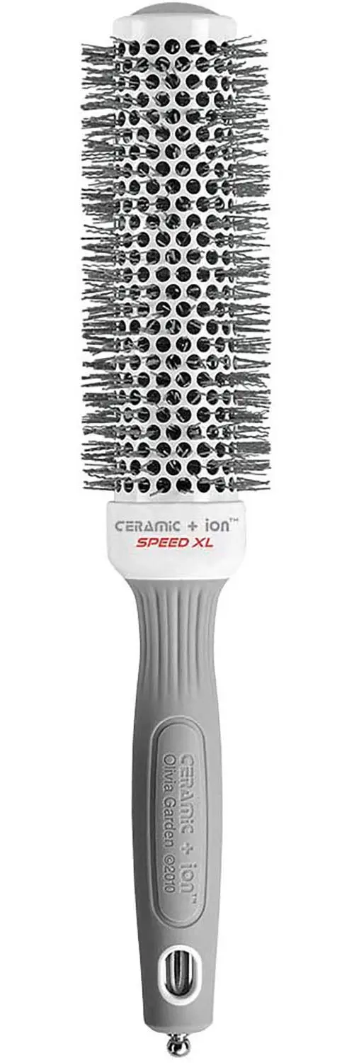 Olivia Garden Ceramic + Ion Speed XL – Brosse thermique ronde extra-longue CIXL-35 (barillet 1 3/8 pouce)