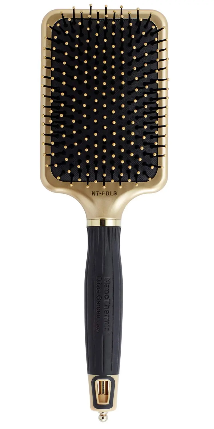Olivia Garden NanoThermic Brosse à plateau large — céramique + ionique NT-PDL (Collection Or Anniversaire)