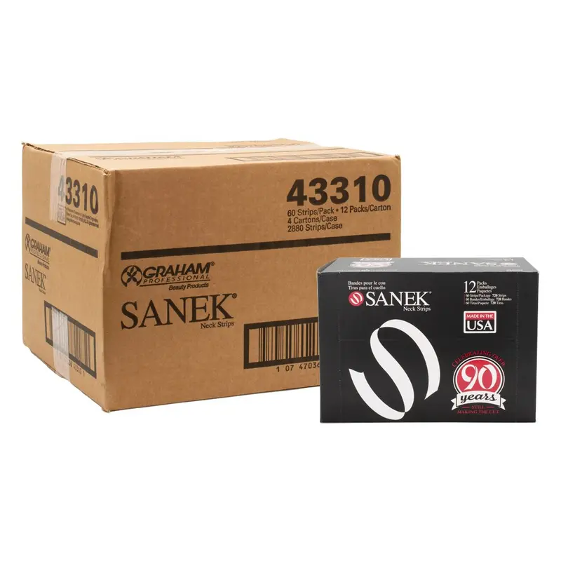 Omagazee GRAHAM SANEK Bandes de Cou – SD-43310 (4 Paquets, 60 Bandes Chacun) pour Salon & Barbier