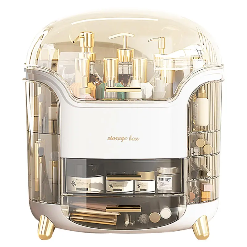 Omeily Upgrade Grand Organisateur Maquillage – Vanity Transparent, Rangement Cosmétiques et Parfums