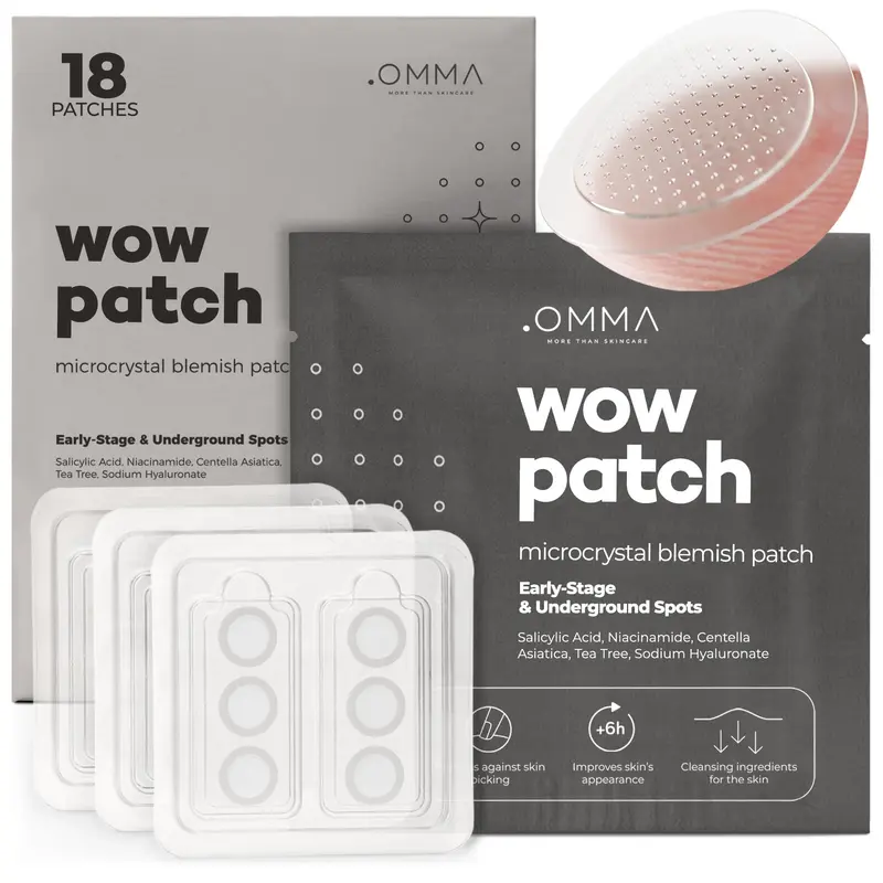 OMMA Pansement Acné Microdart 17 mm – Patch pour boutons cystiques et imperfections faciales