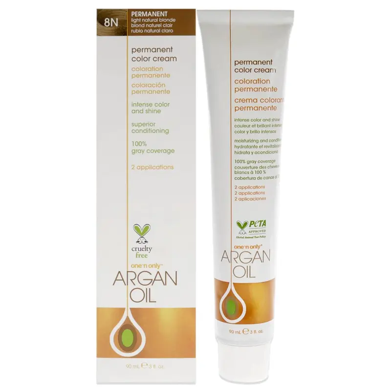 One N' Only Coloration Permanente à l'Huile d'Argan – 8N Blond Naturel Clair