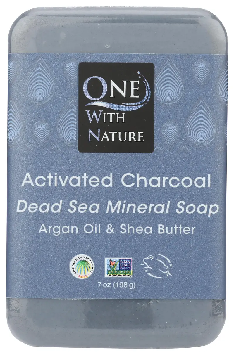 One With Nature – Savon en barre charbon actif | Nettoyage quotidien efficace