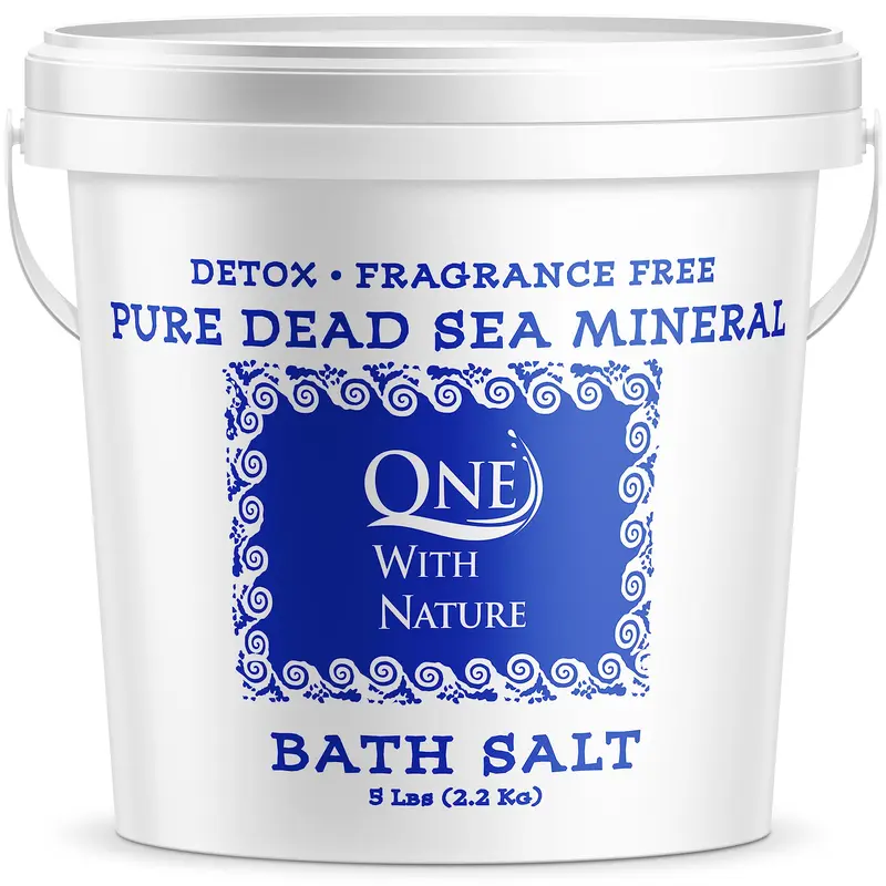 One With Nature Sel de Mer Morte 100% Pur pour Bain, Sans Parfum, 5 lb