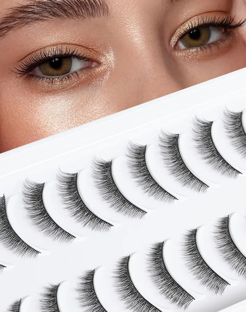 Onlyall Cils Naturels – Ensemble 10 Paires D-M05, Regard Léger et Naturel