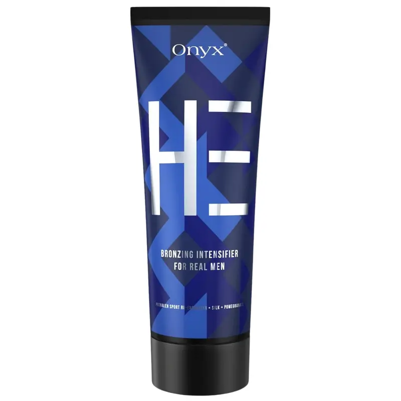 Onyx HE – Lotion de bronzage pour homme | Accélérateur rapide, bronzage profond et définition musculaire