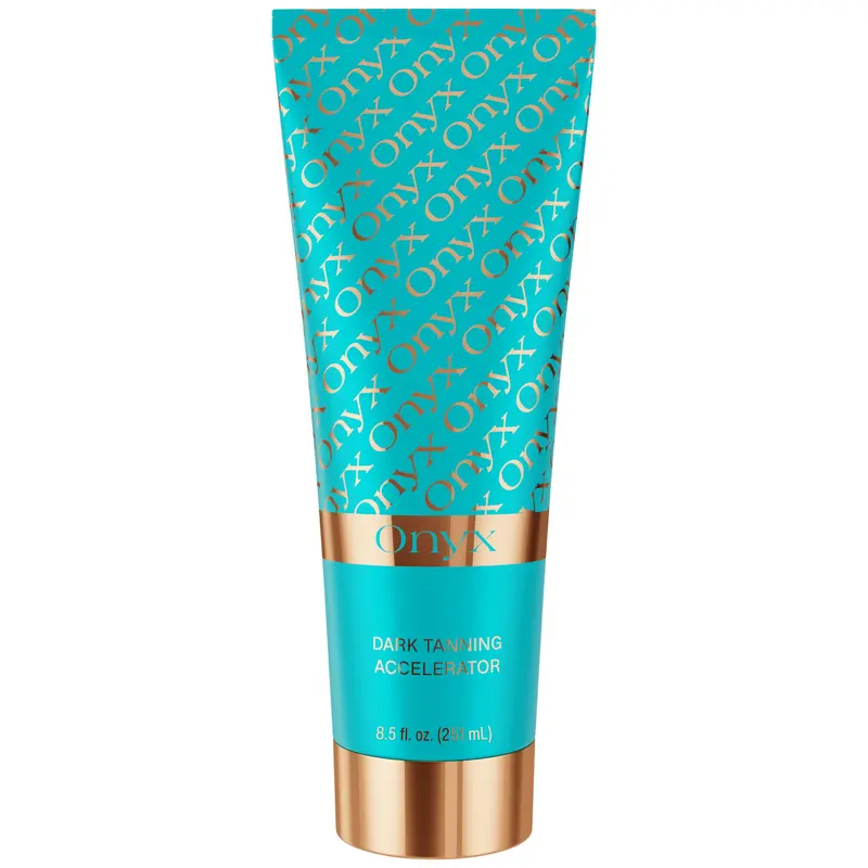 Onyx – Lotion accélératrice de bronzage sombre la plus puissante pour intérieur et extérieur – Stimule la mélanine – Sans taches ni traces | Ultra hydratante | Parfum tropical | Sans SPF