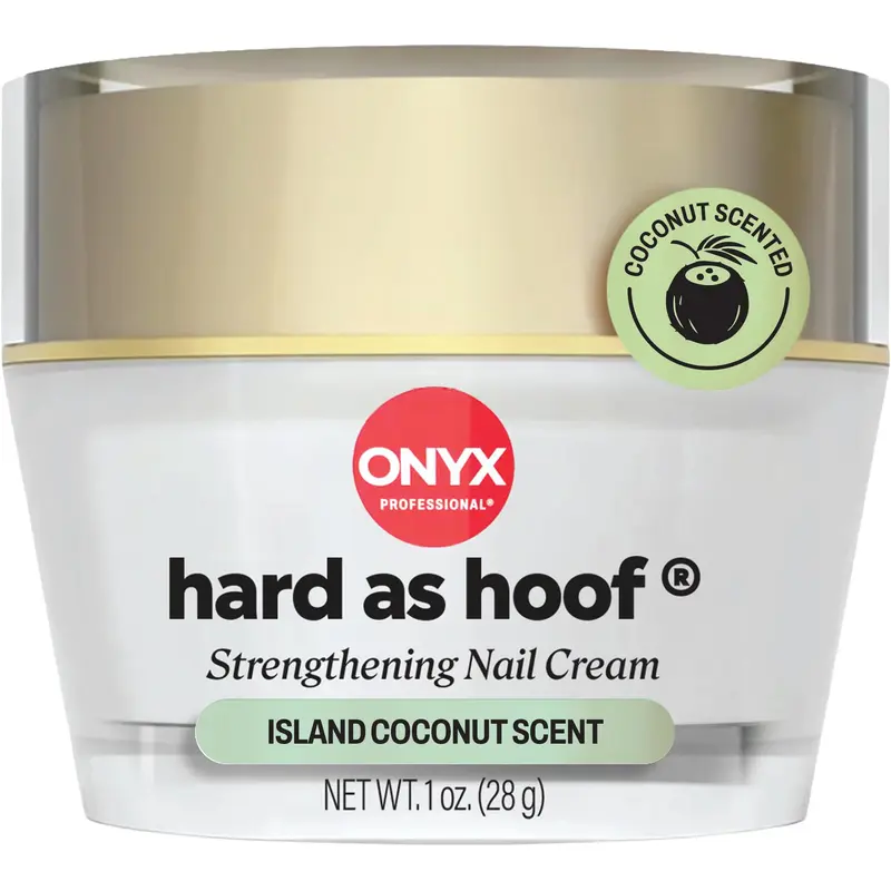Onyx Professional Hard as Hoof – Crème fortifiante pour ongles au parfum coco, croissance et soin des cuticules, 1 oz