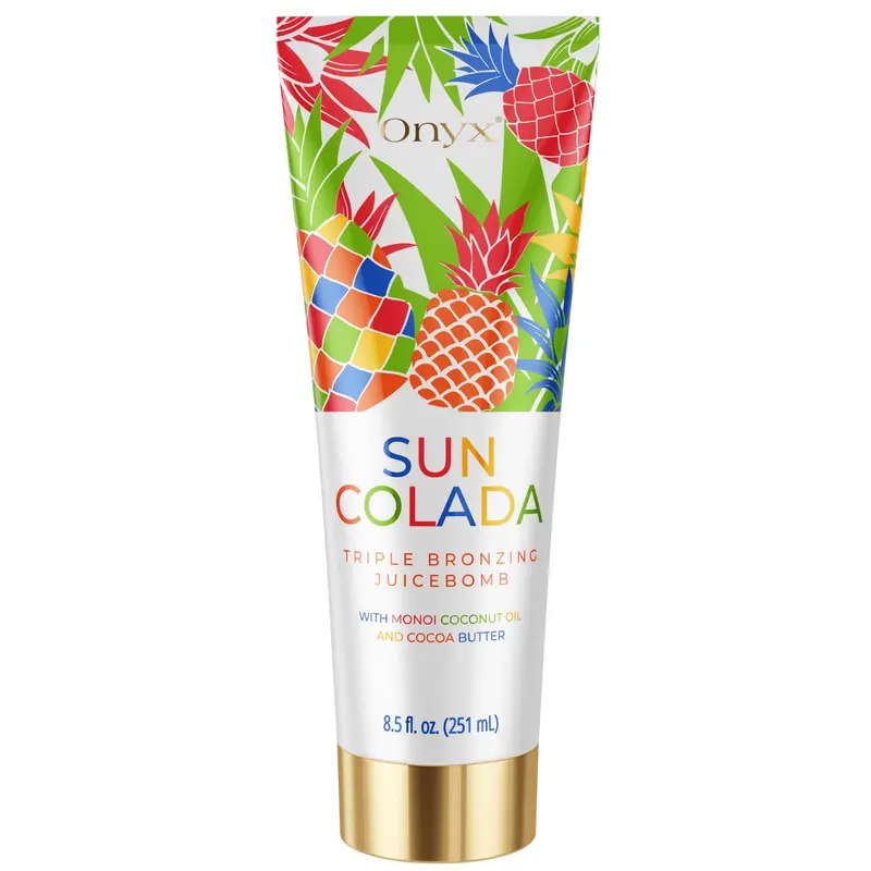 Onyx Suncolada Lotion Bronzante – Bronzage en cabine, Hydratante et Sans Trace | Anti‑âge, 8,5 onces liquides
