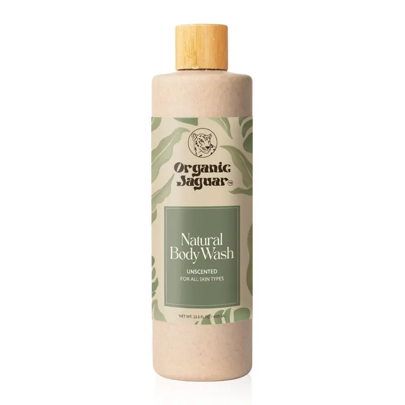 Organic Jaguar Gel Douche Naturel Aloe Vera et Beurre de Karité – Sans Parfum, Sans Sulfates et Sans Parabènes, 13,5 fl oz (399 ml)