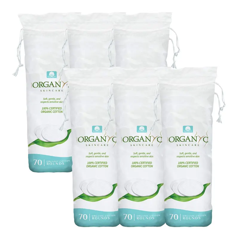 Organyc - Disques en Coton Bio Certifié 100% - Biodégradables et Sans Produits Chimiques pour Peau Sensible (420 unités) - Soins Quotidiens