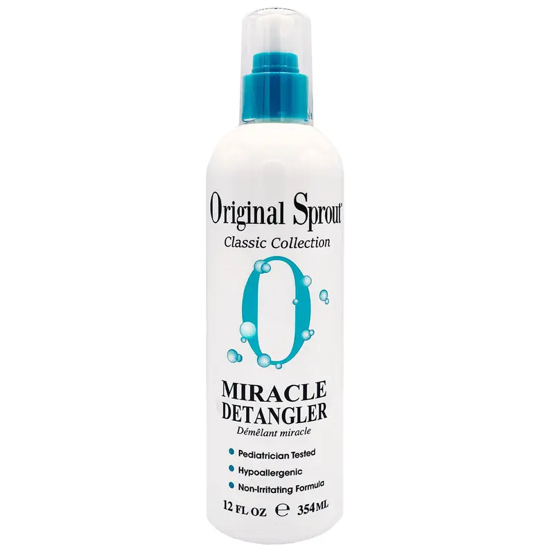 Original Sprout Miracle Detangler Spray – Démêlant léger sans gras, pour tous types de cheveux, 12 oz